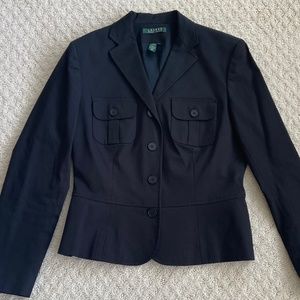 Lauren Ralph Lauren Women's Cropped Black Blazer Size 6